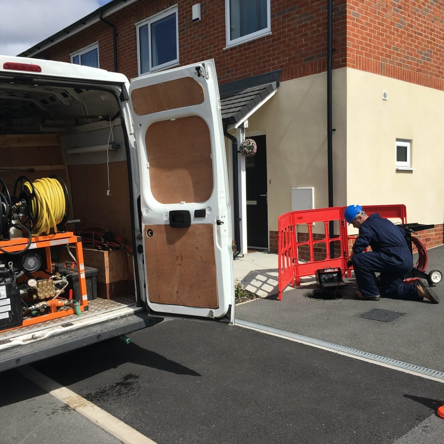 CCTV drain survey camera footage on monitor